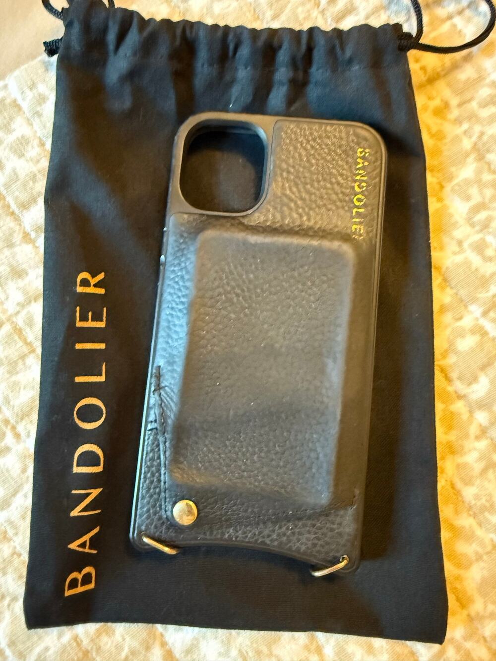 Bandolier Emma Pebbled Leather Crossbody Phone Case